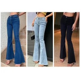 2000s High Waist Tight Fitting Flare Denim Jeans