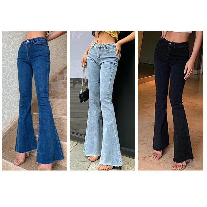 2000s High Waist Tight Fitting Flare Denim Jeans