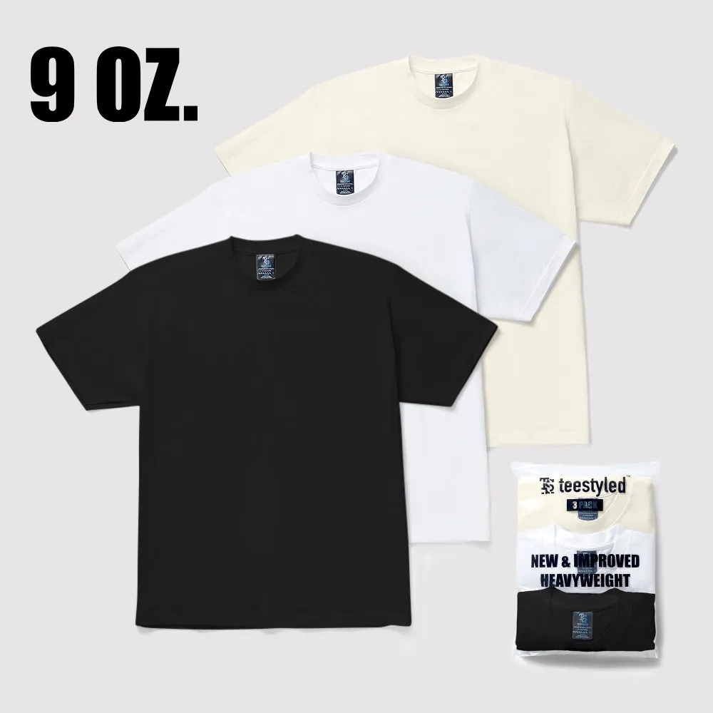 3-PACK | 9 OZ. MAX WEIGHT T-SHIRTS