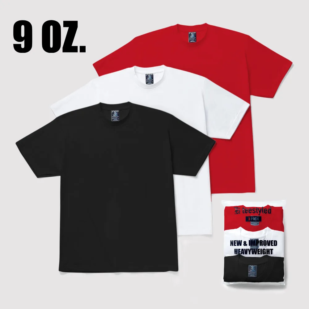 3-PACK | 9 OZ. MAX WEIGHT T-SHIRTS