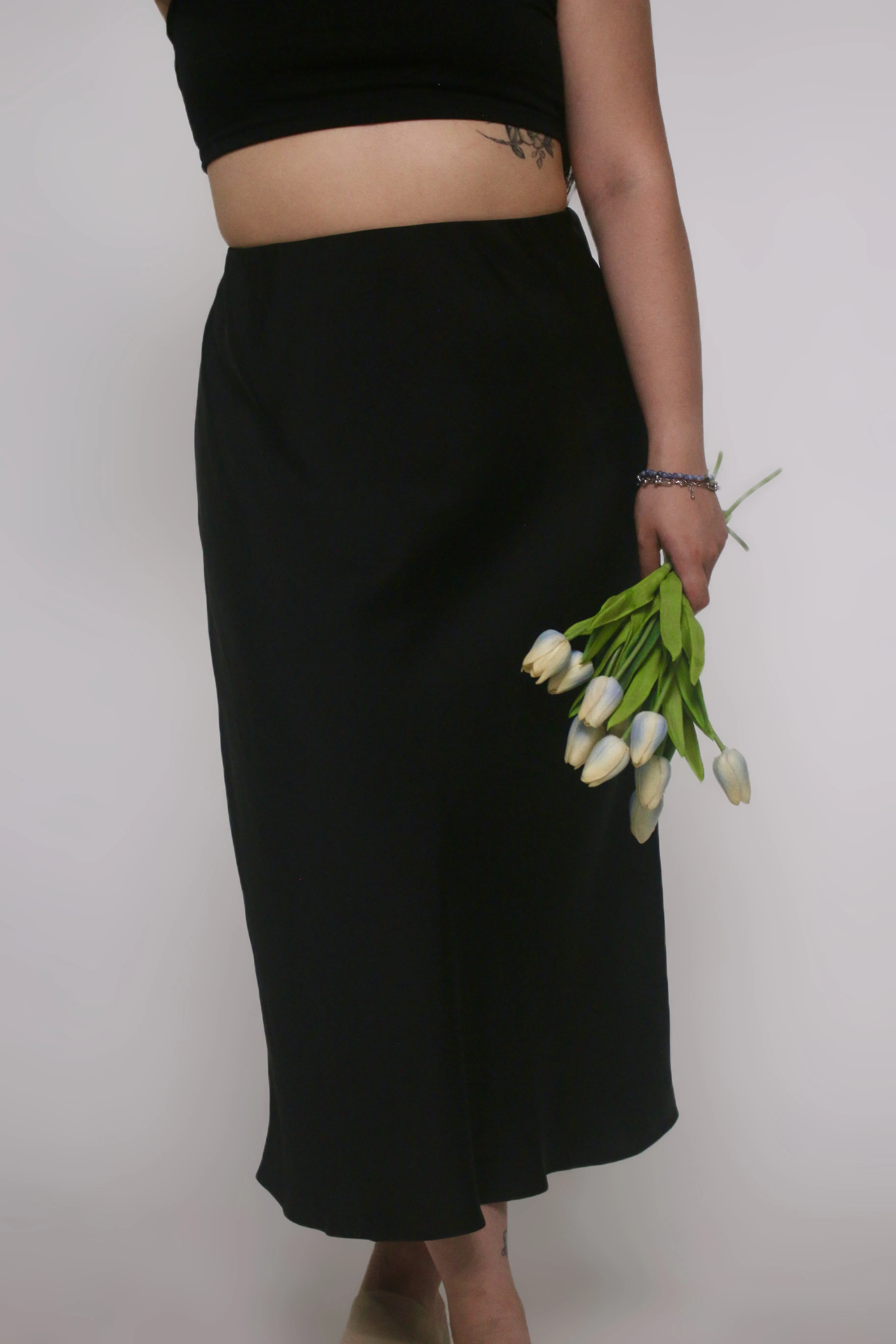 Alexa Silk Midi Skirt