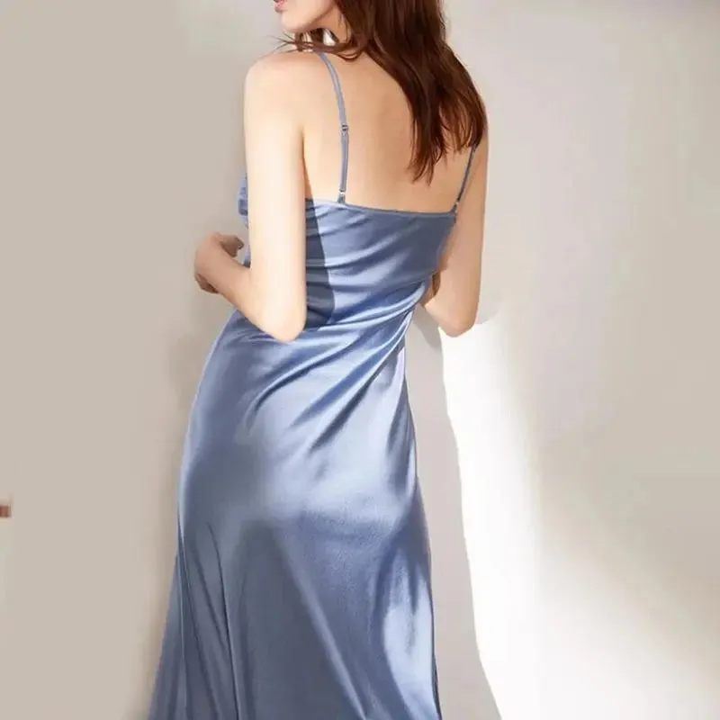 Amy Adjustable Strap Satin Party Dress