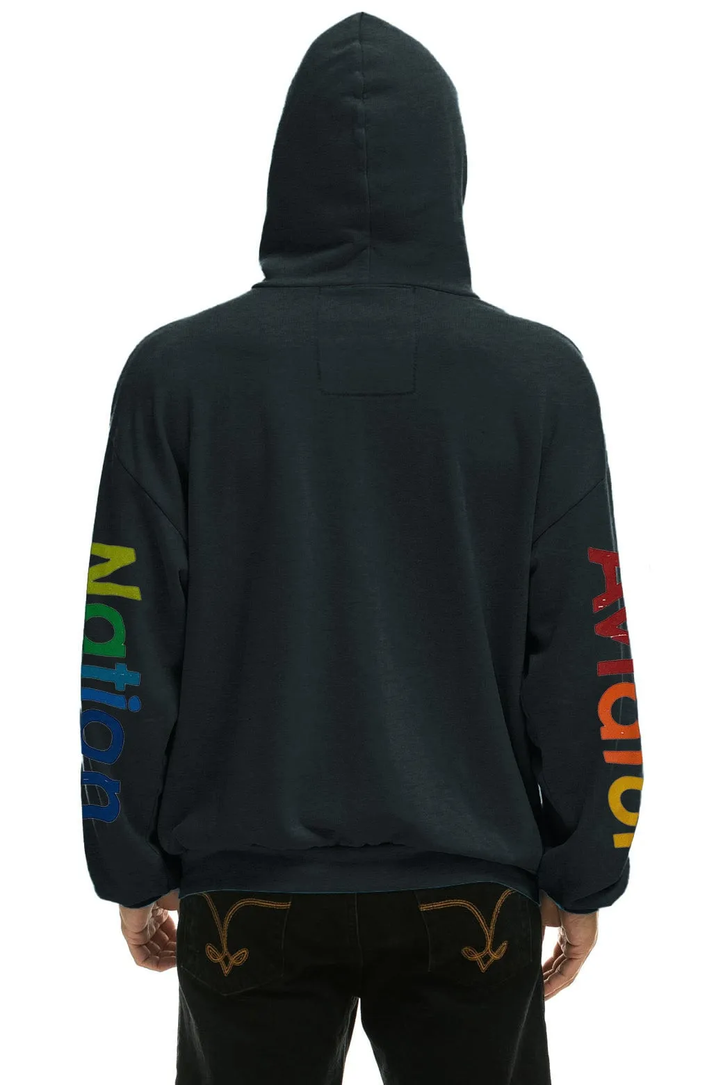 AVIATOR NATION RELAXED PULLOVER HOODIE - CHARCOAL