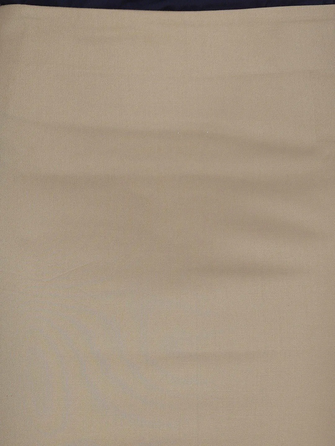 Beige Polycotton Straight Skirt