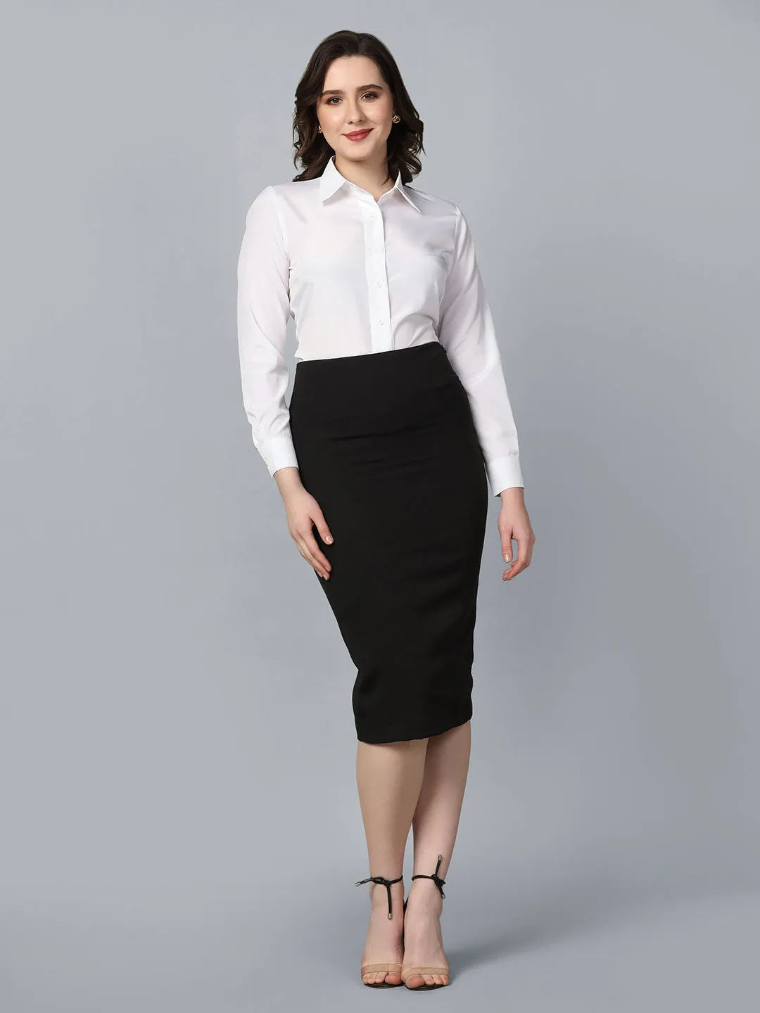 Black HazelWood Straight Skirt