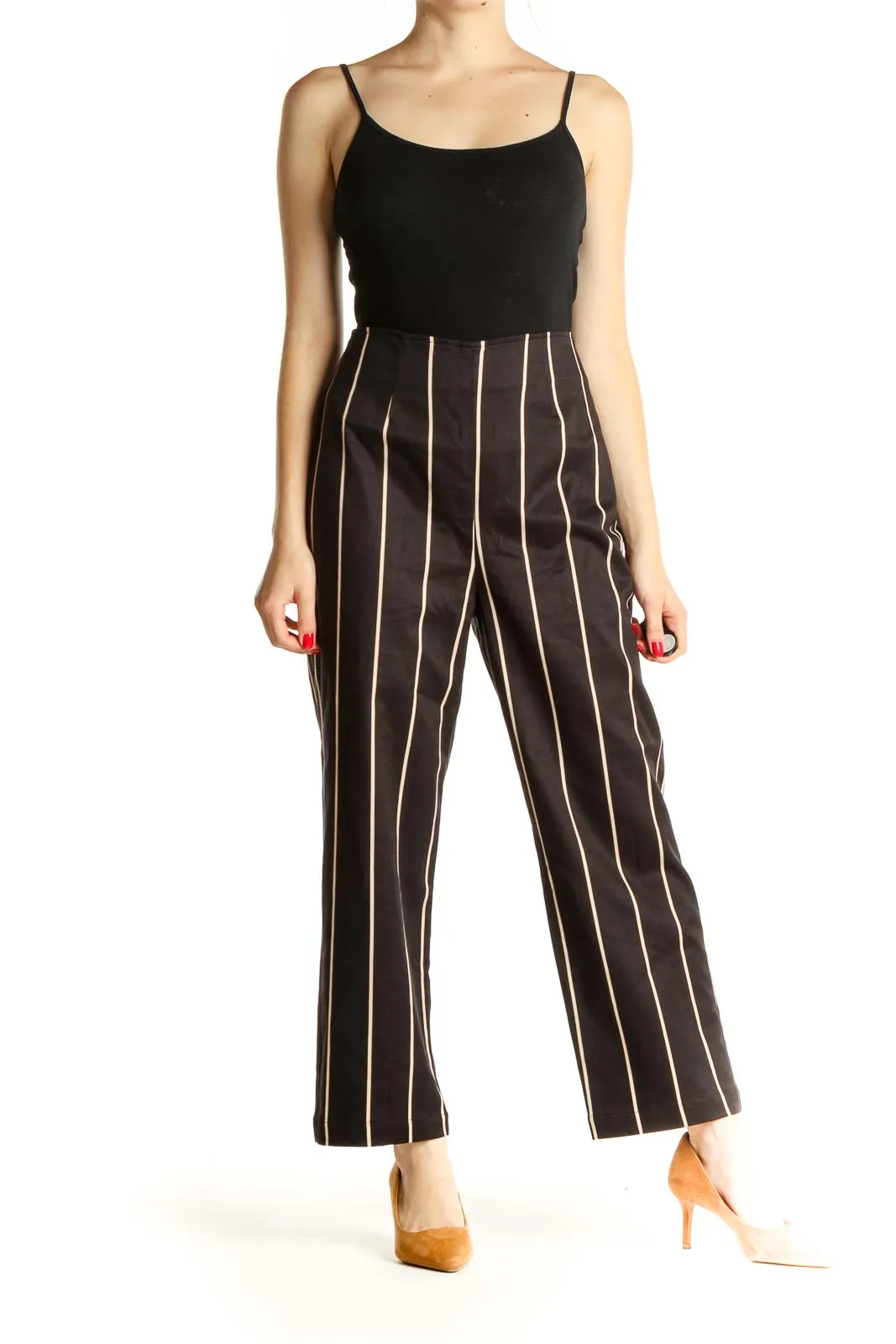 Black Striped Chic Palazzo Pants