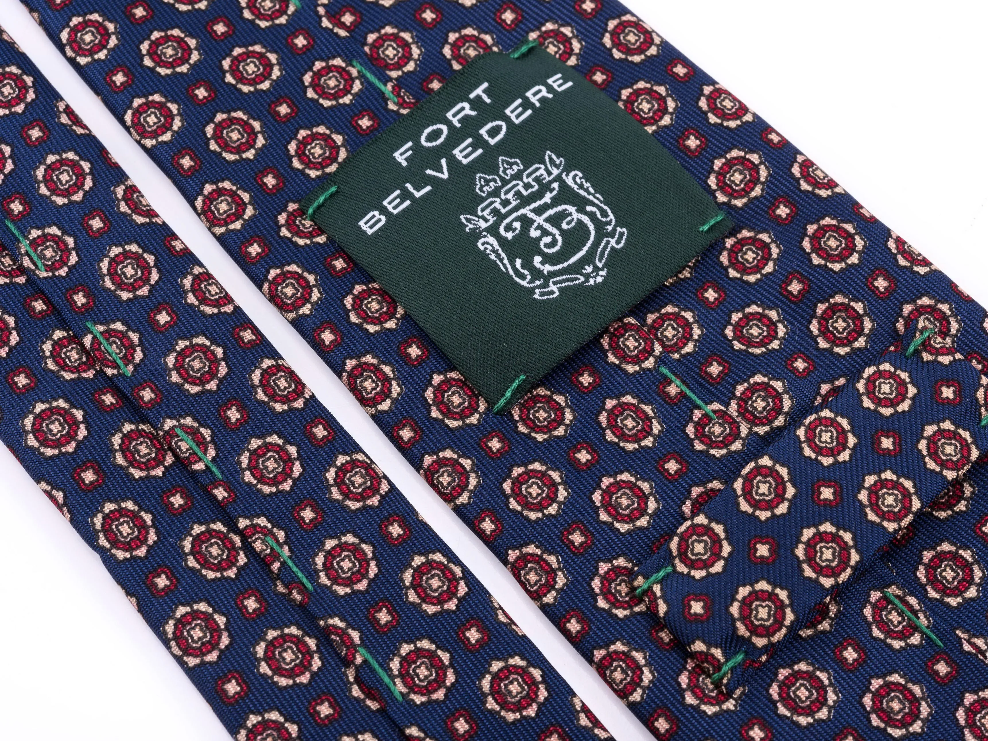 Blue & Red Printed Madder Silk Tie