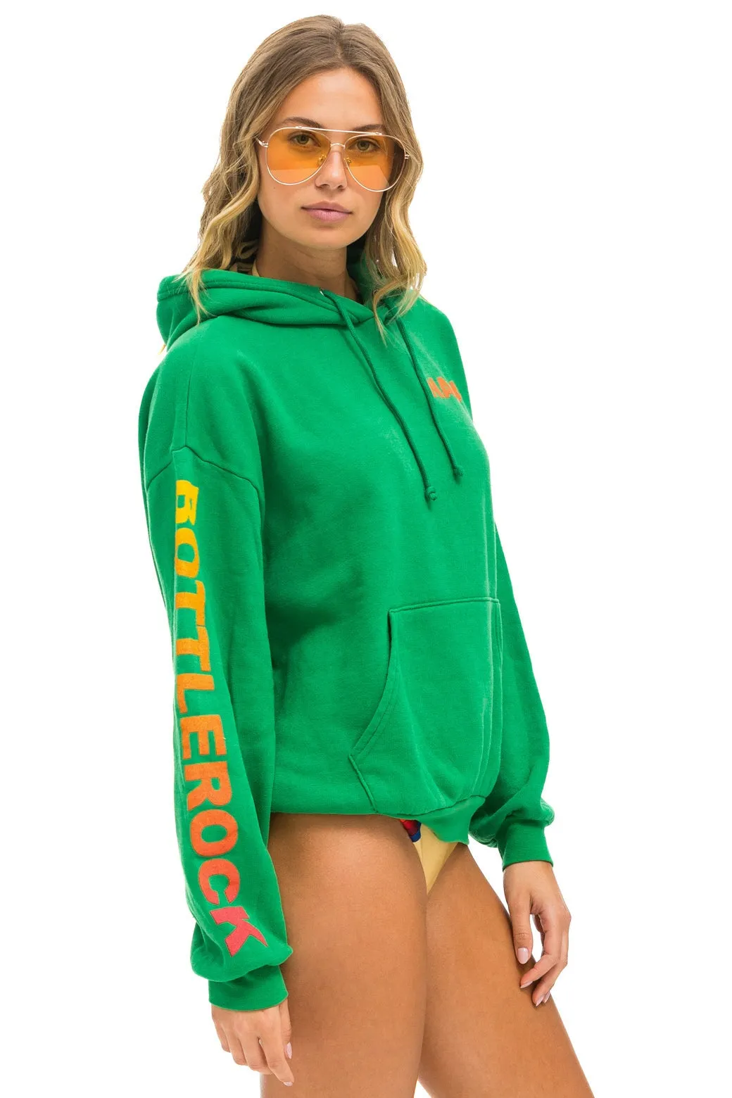 BOTTLEROCK 2024 RELAXED PULLOVER HOODIE - KELLY GREEN