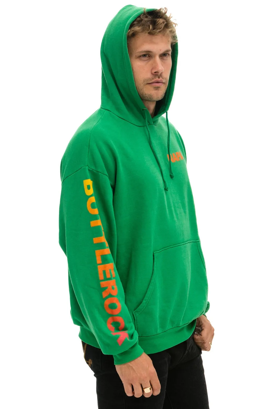 BOTTLEROCK 2024 RELAXED PULLOVER HOODIE - KELLY GREEN