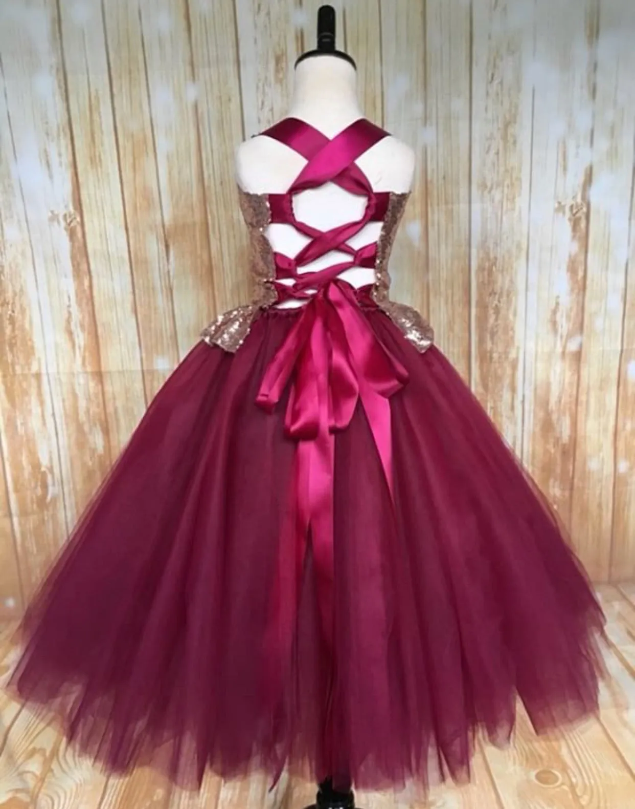 Burgundy Flower Girls Dress, Fall Wedding Flower Girl Dress