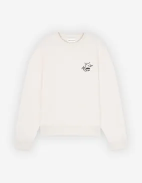 CAFÉ KITSUNÉ FOX RELAXED SWEATSHIRT TAPIOCA