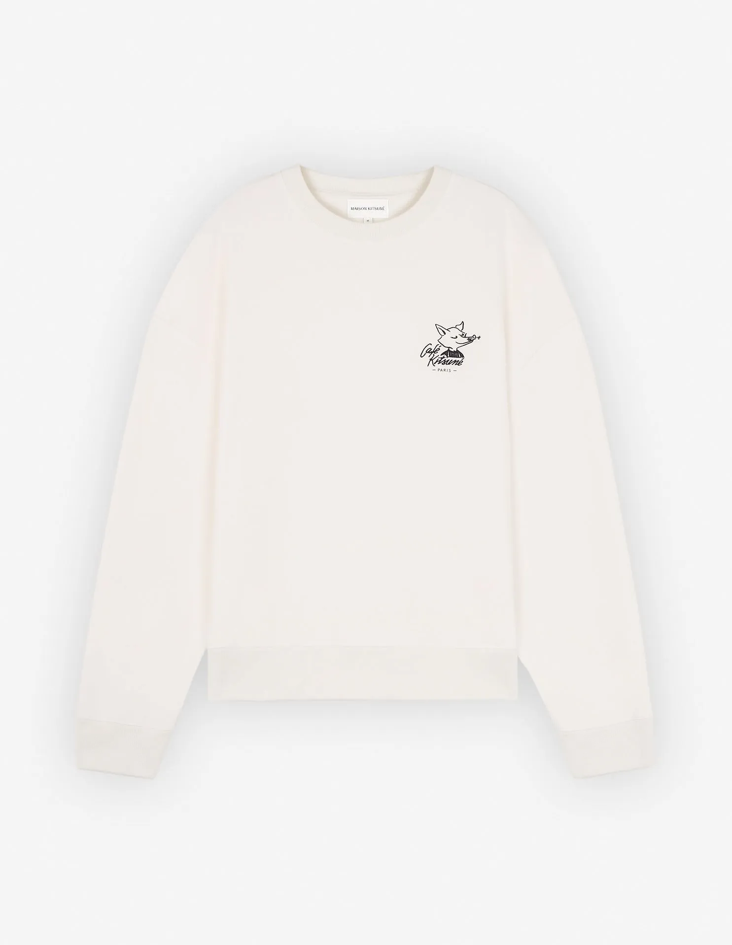 CAFÉ KITSUNÉ FOX RELAXED SWEATSHIRT TAPIOCA