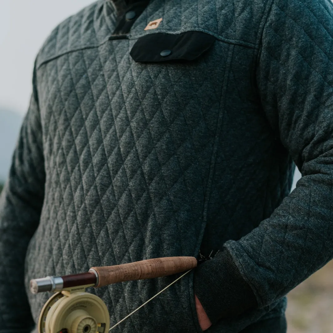 Cannon Quilted Pullover | Charcoal