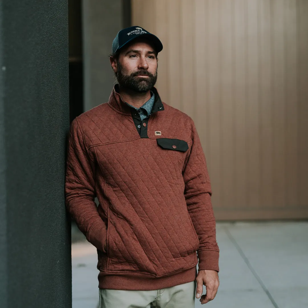 Cannon Quilted Pullover | Rust