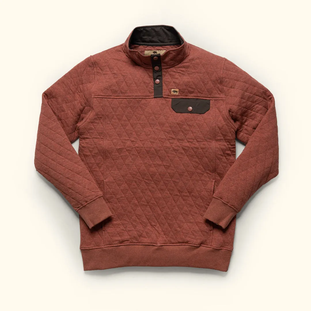 Cannon Quilted Pullover | Rust