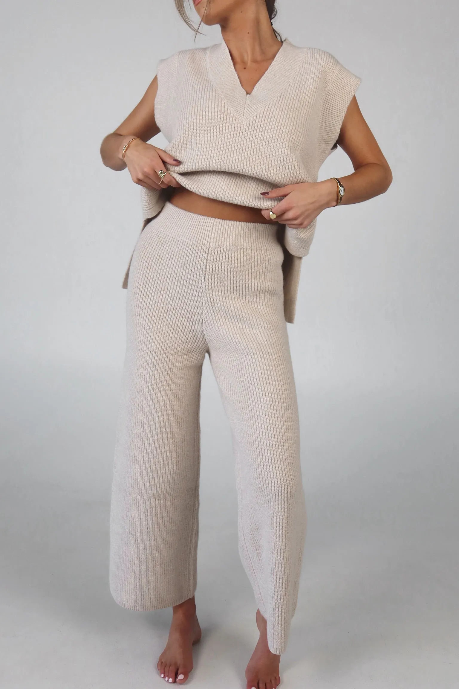 Cozy Knit Sweater Pants