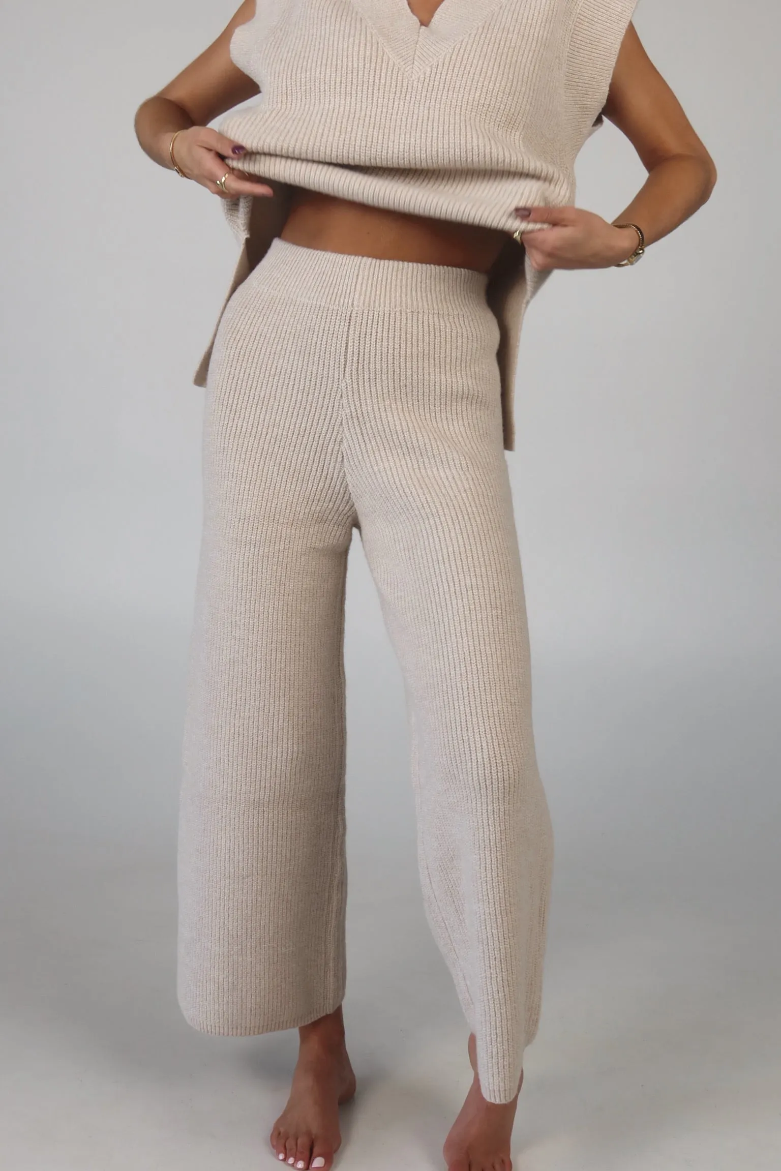 Cozy Knit Sweater Pants