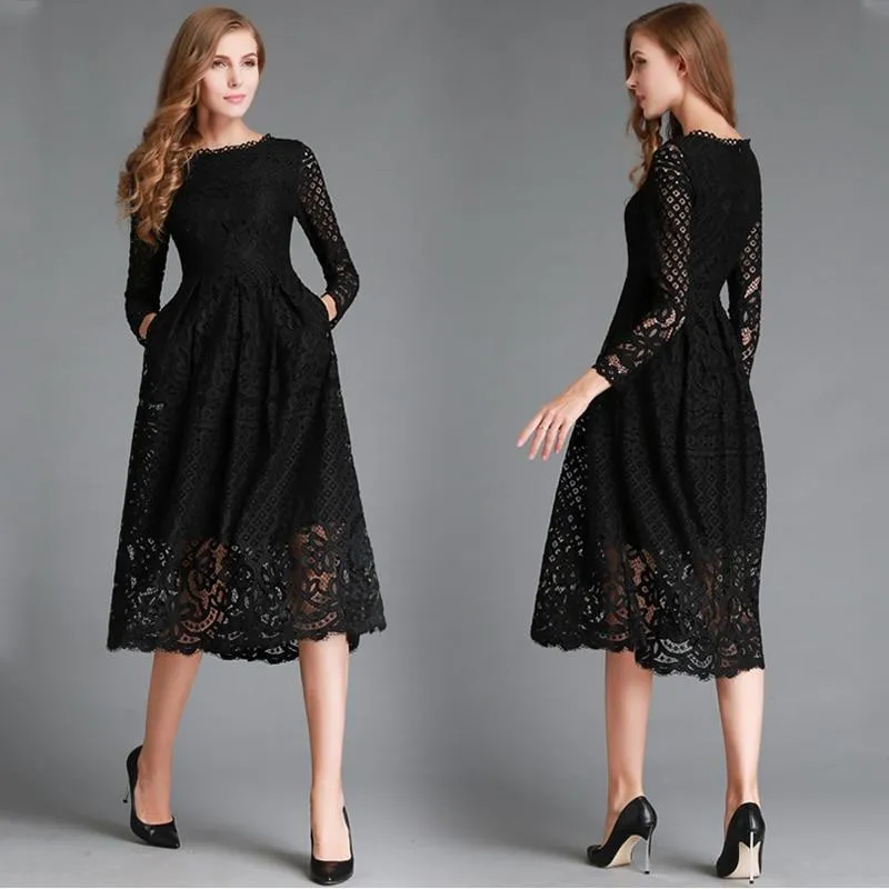 Elegant Lace Long Dress