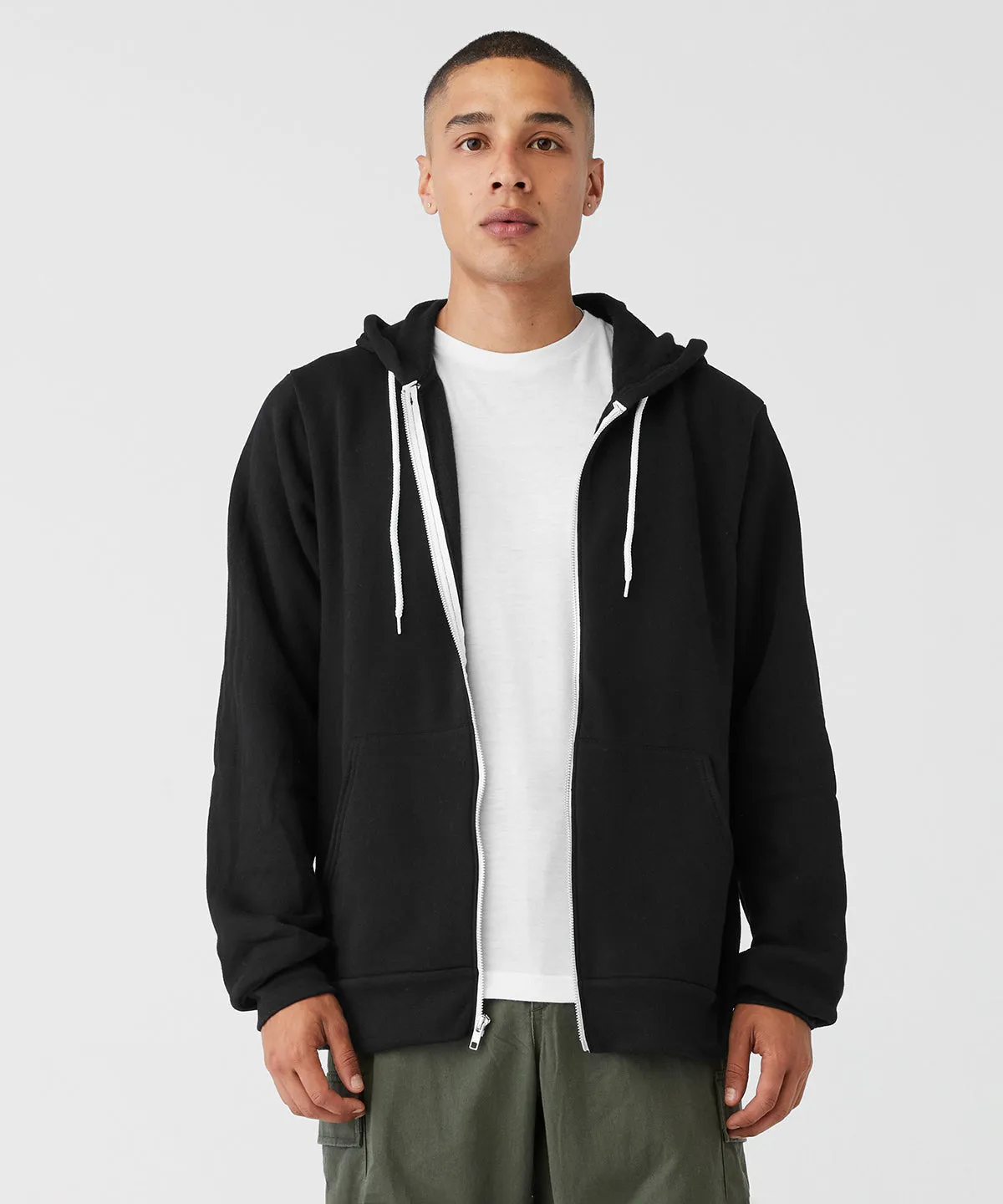 Forest - Unisex polycotton fleece full-zip hoodie