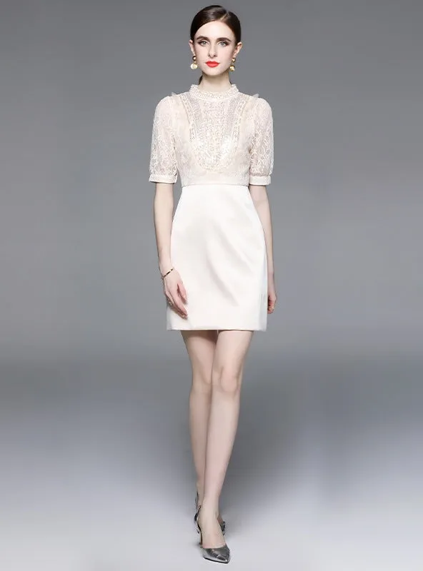 Heavy Industry Beaded Embroidery Slim Dress