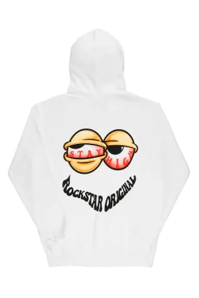 Highya White Graphic Hoodie