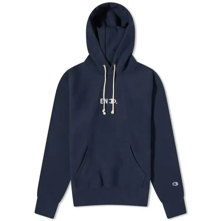 Hoodie END. x Champion Reverse Weave, dark blue