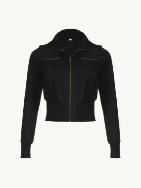 Janell Zip-Up Cropped Jacket