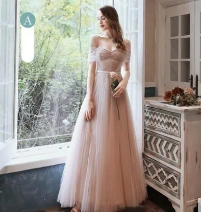 Long Mismatched Elegant Bridesmaid Dresses