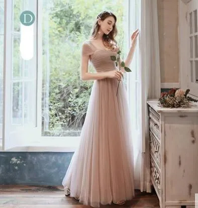 Long Mismatched Elegant Bridesmaid Dresses