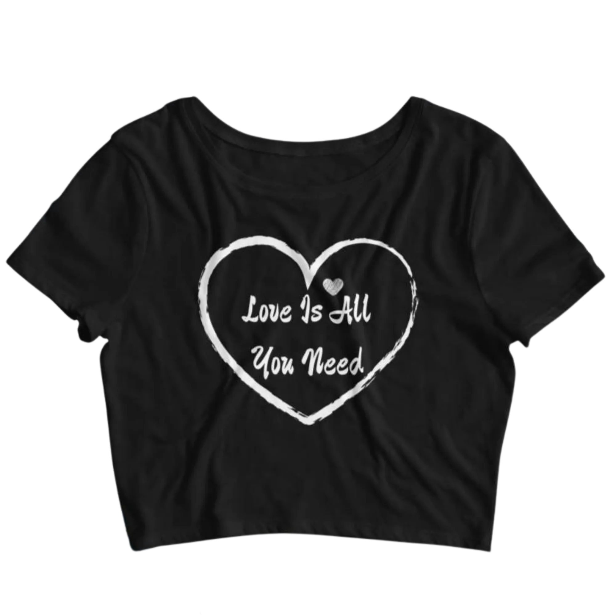 Love Is All You Need Print Crop Top for Women, lioness-love