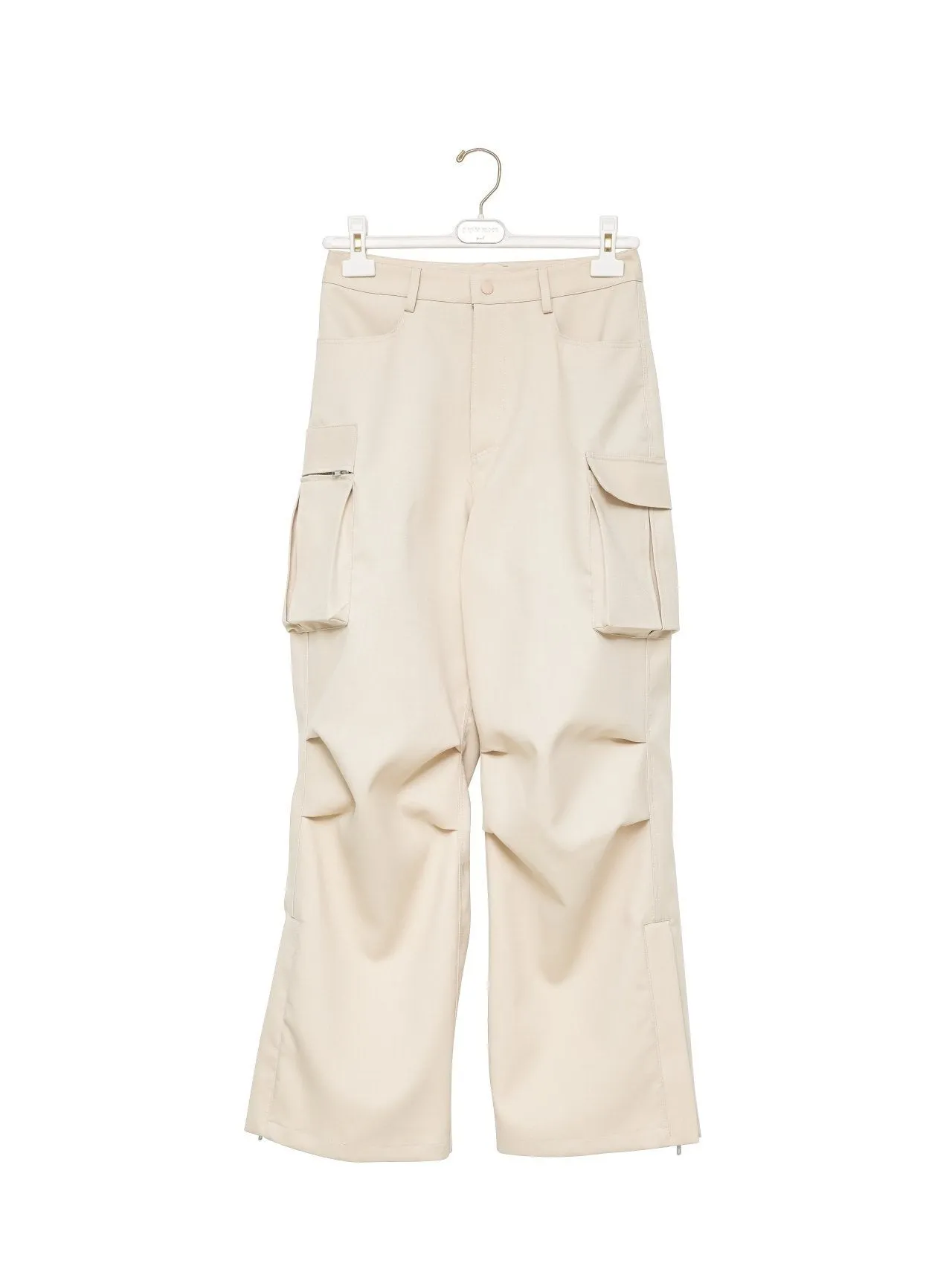 LUXE HEAVY TEXTURE WIDE CARGO PANTS