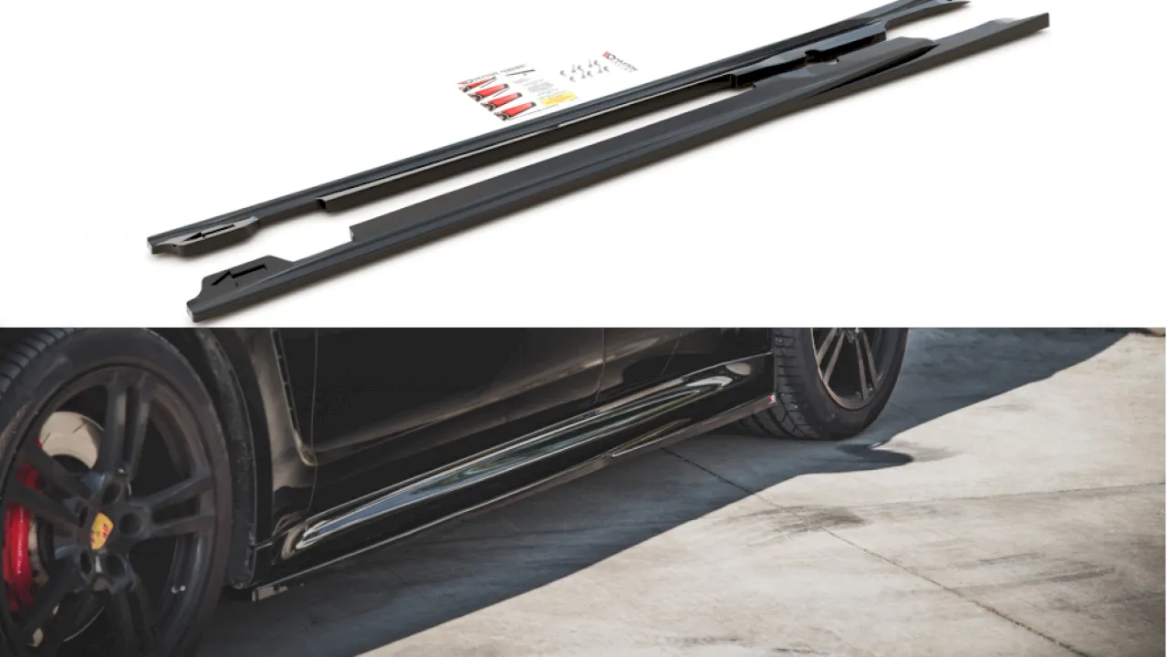 Maxton Design - SIDE SKIRTS DIFFUSERS V1 PORSCHE PANAMERA TURBO 970 FACELIFT (2013-2016)