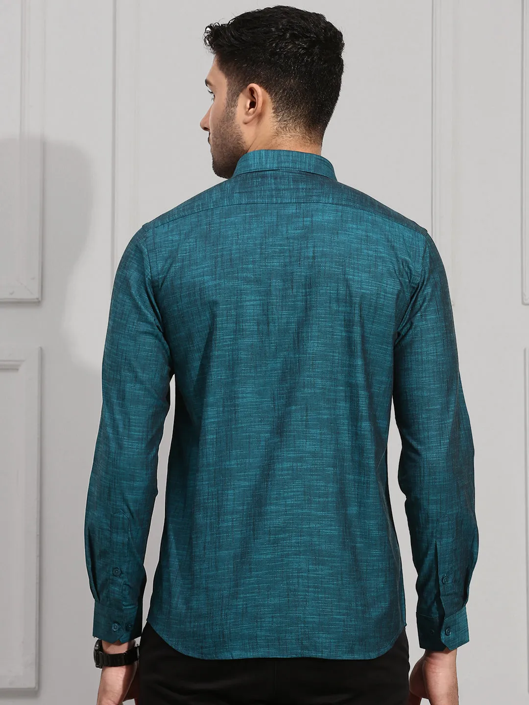 Men 100% Cotton Shirt Dark Green CL2 GT12