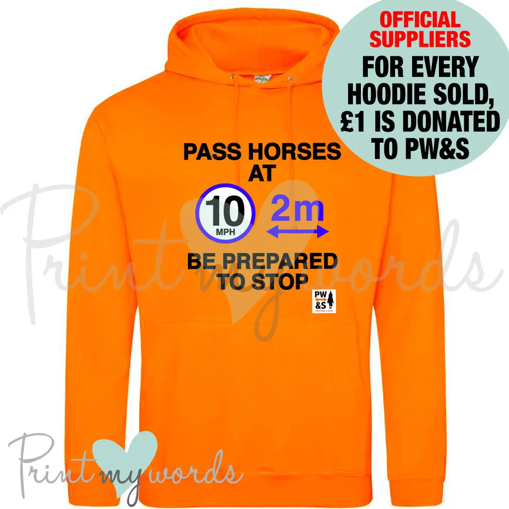 Official PW&S Unisex Informative Equestrian Road Safety Hoodie