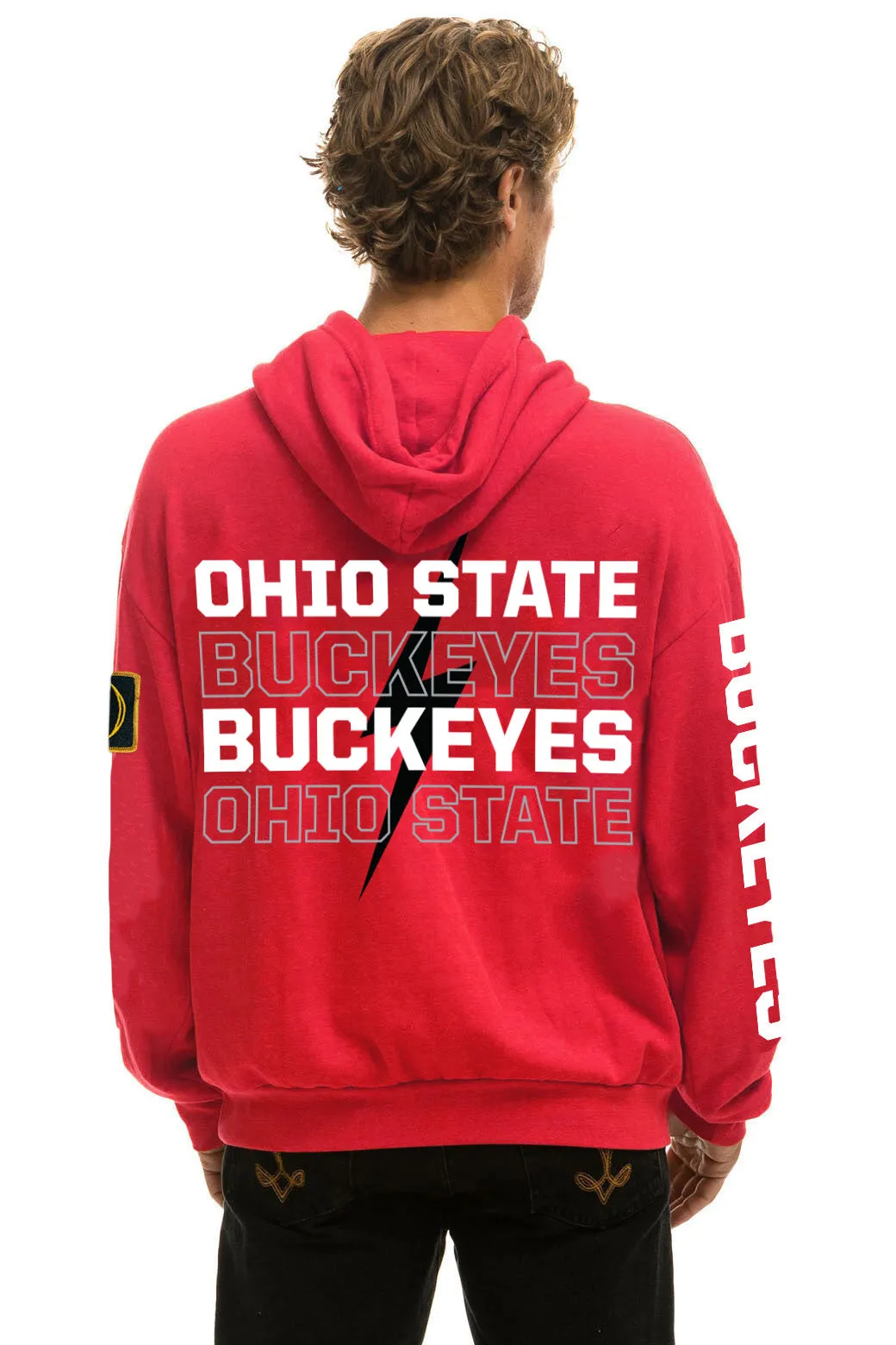 OHIO STATE CFP 2025 UNISEX RELAXED PULLOVER HOODIE - RED