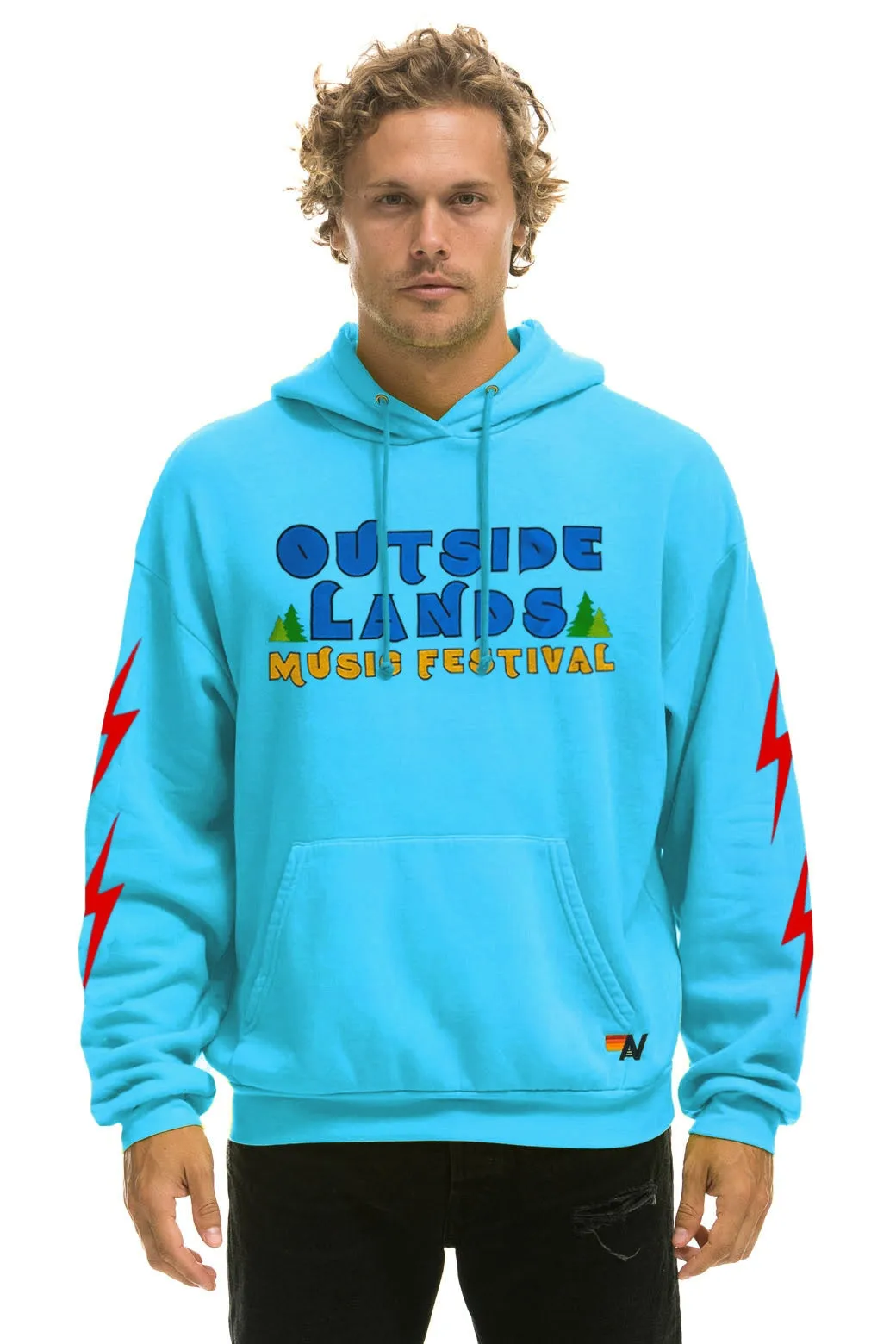 OUTSIDE LANDS 2024 RELAXED PULLOVER HOODIE - NEON BLUE