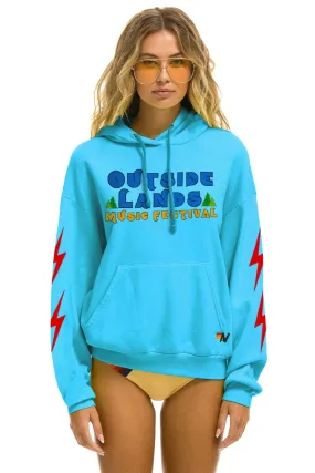 OUTSIDE LANDS 2024 RELAXED PULLOVER HOODIE - NEON BLUE