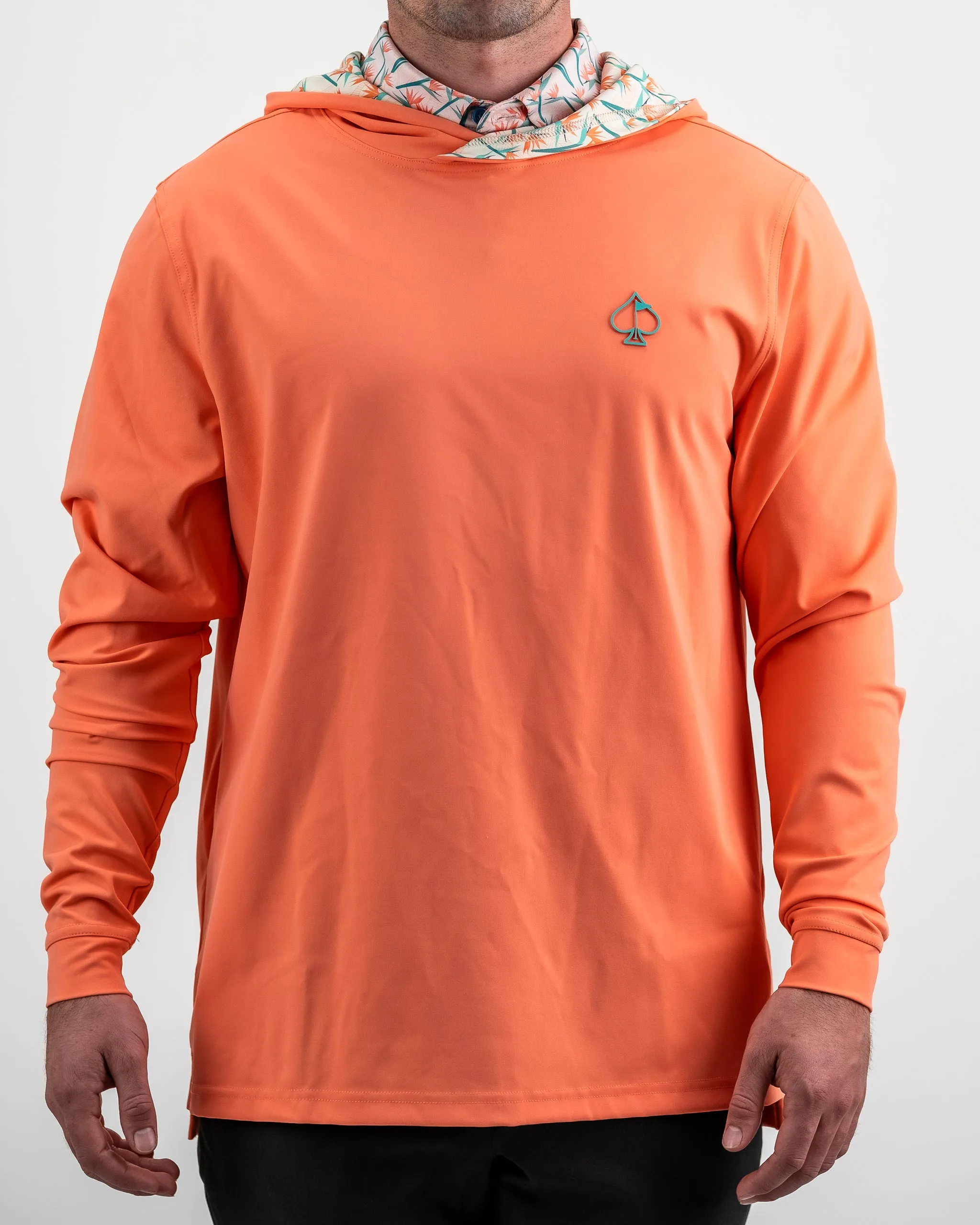 Performance Golf Hoodie - Birds of Paradise