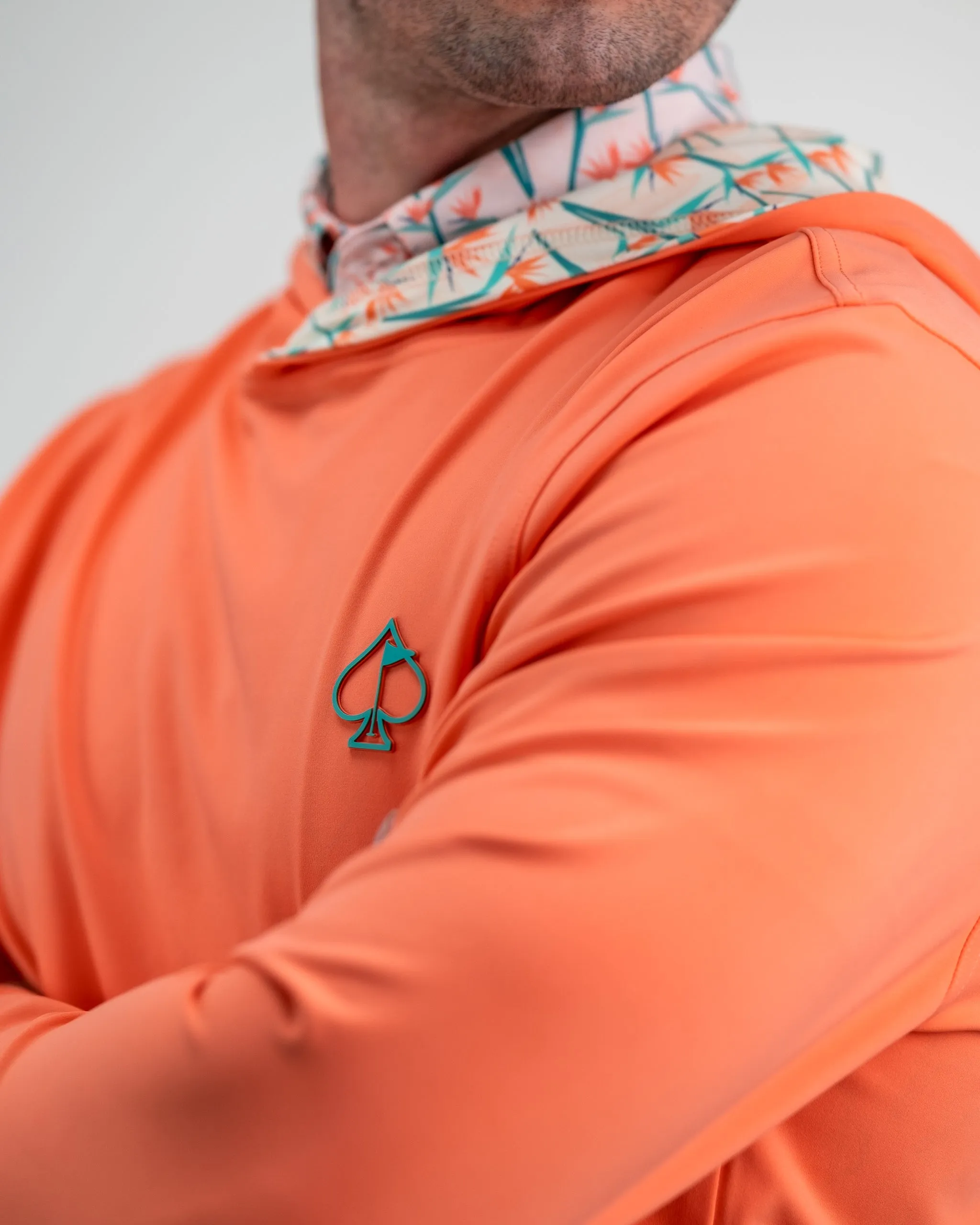 Performance Golf Hoodie - Birds of Paradise