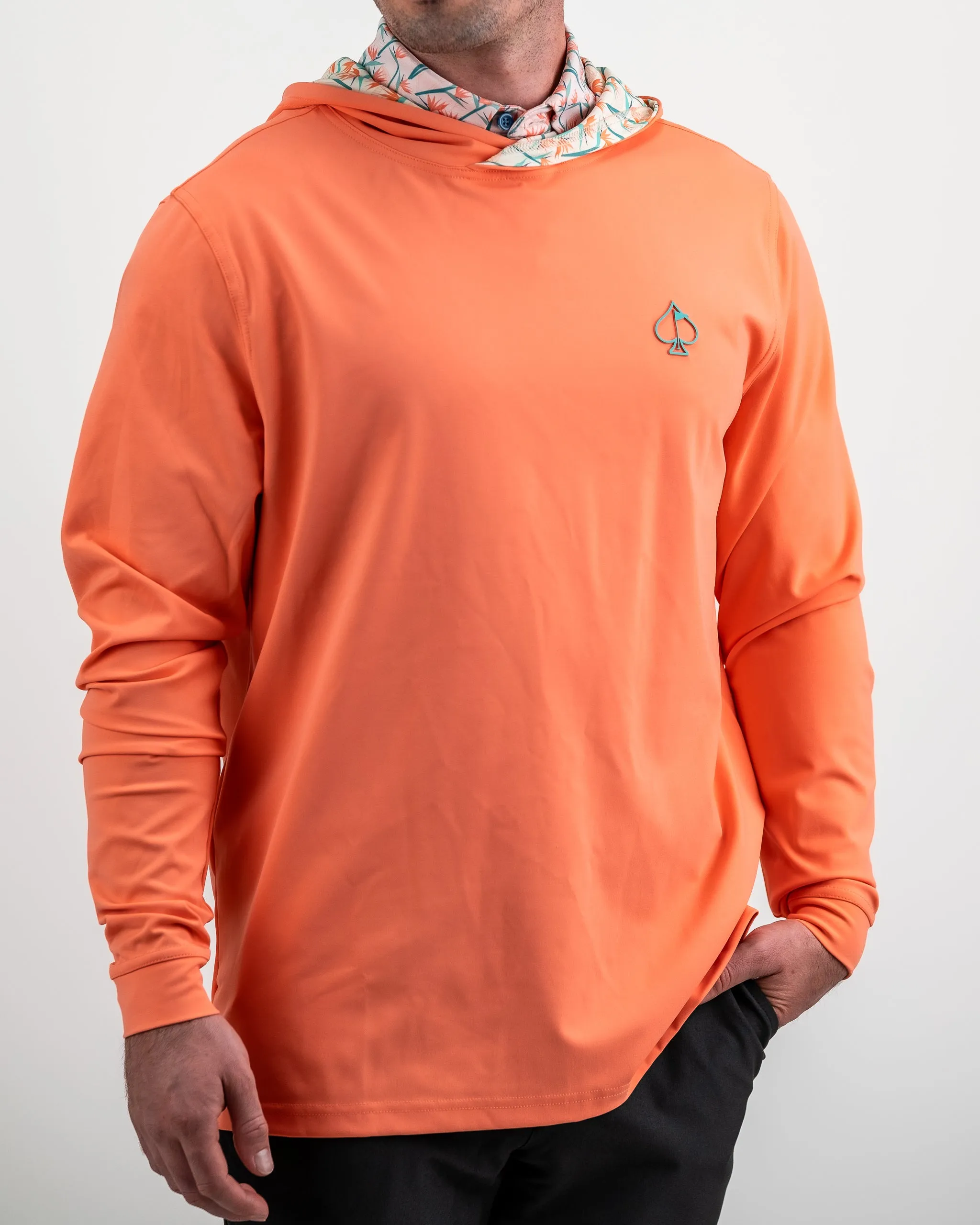 Performance Golf Hoodie - Birds of Paradise