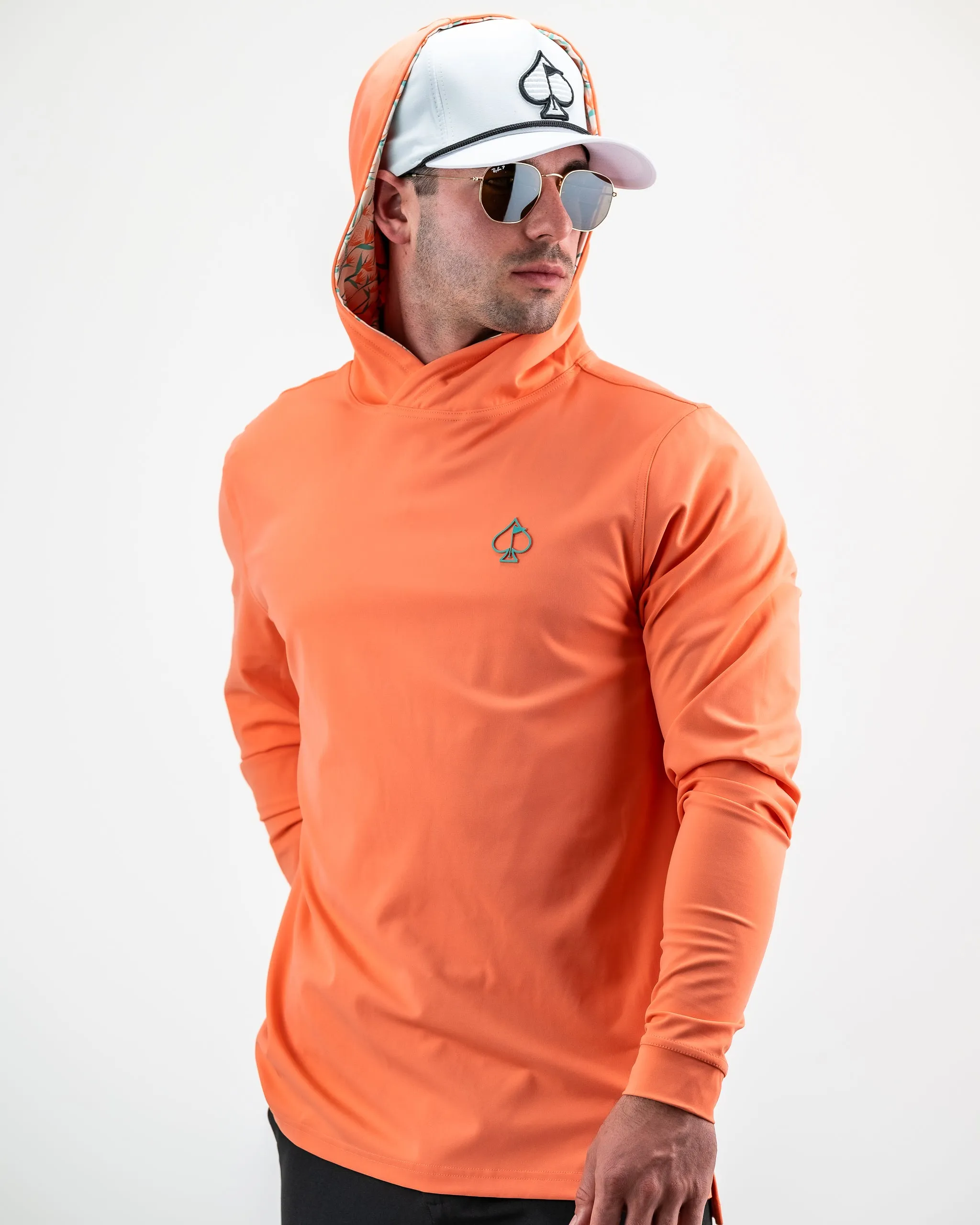 Performance Golf Hoodie - Birds of Paradise