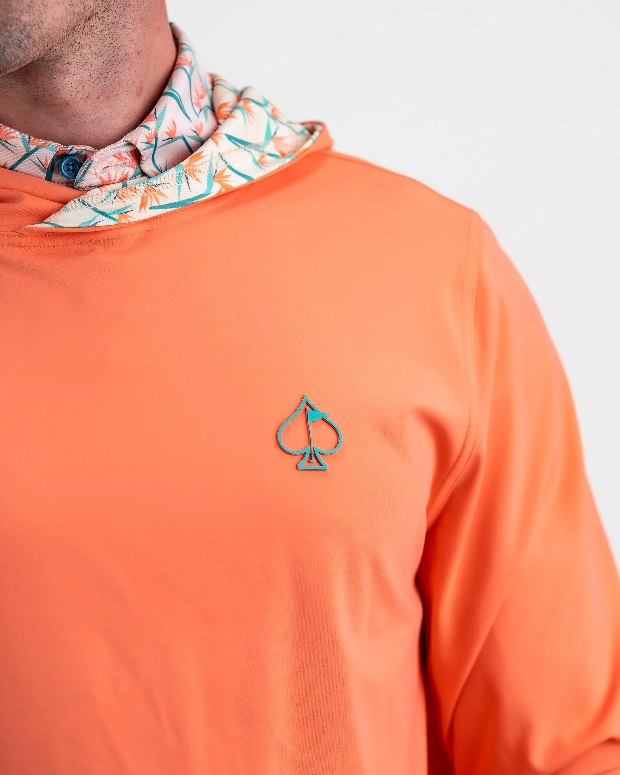 Performance Golf Hoodie - Birds of Paradise