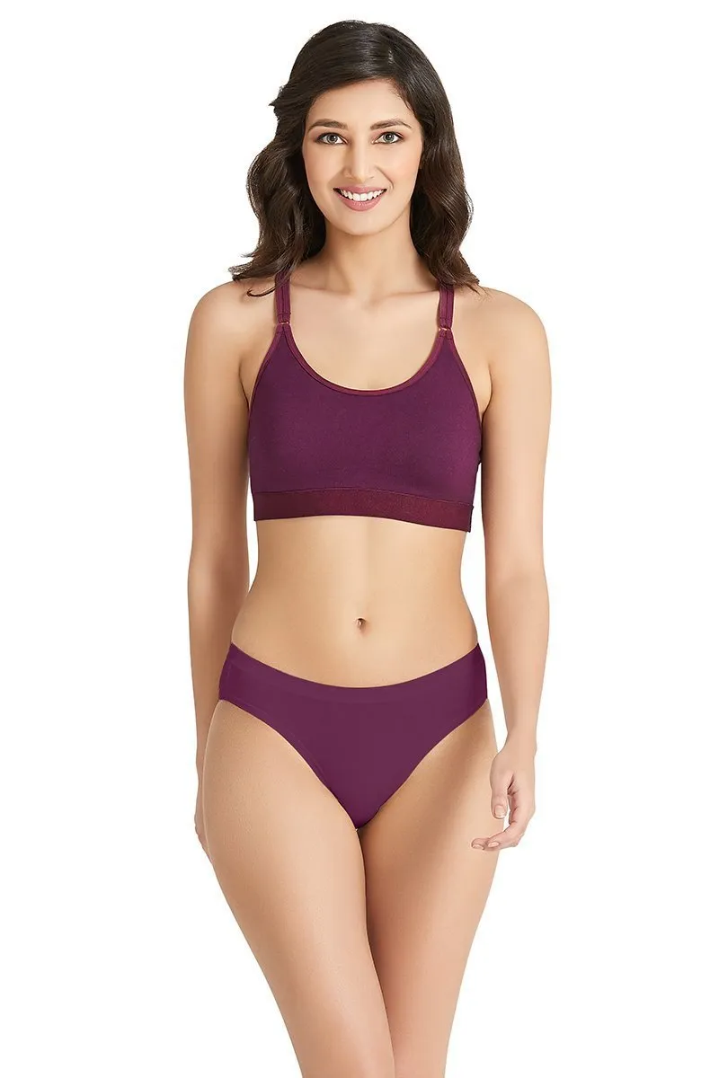 Racerback Padded Wirefree Bralette - Pickled Beet