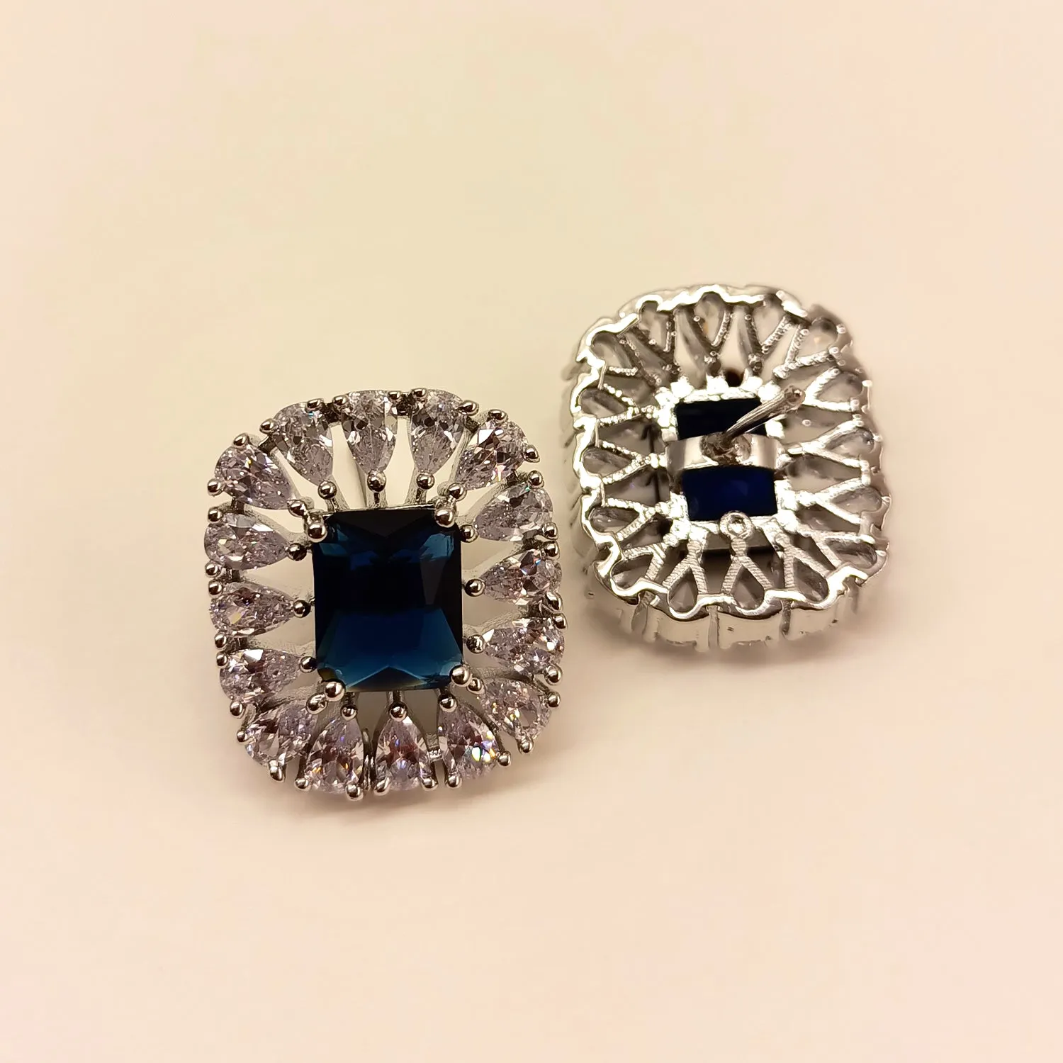 Rajlaxmi American Diamond Blue Sapphire Tops