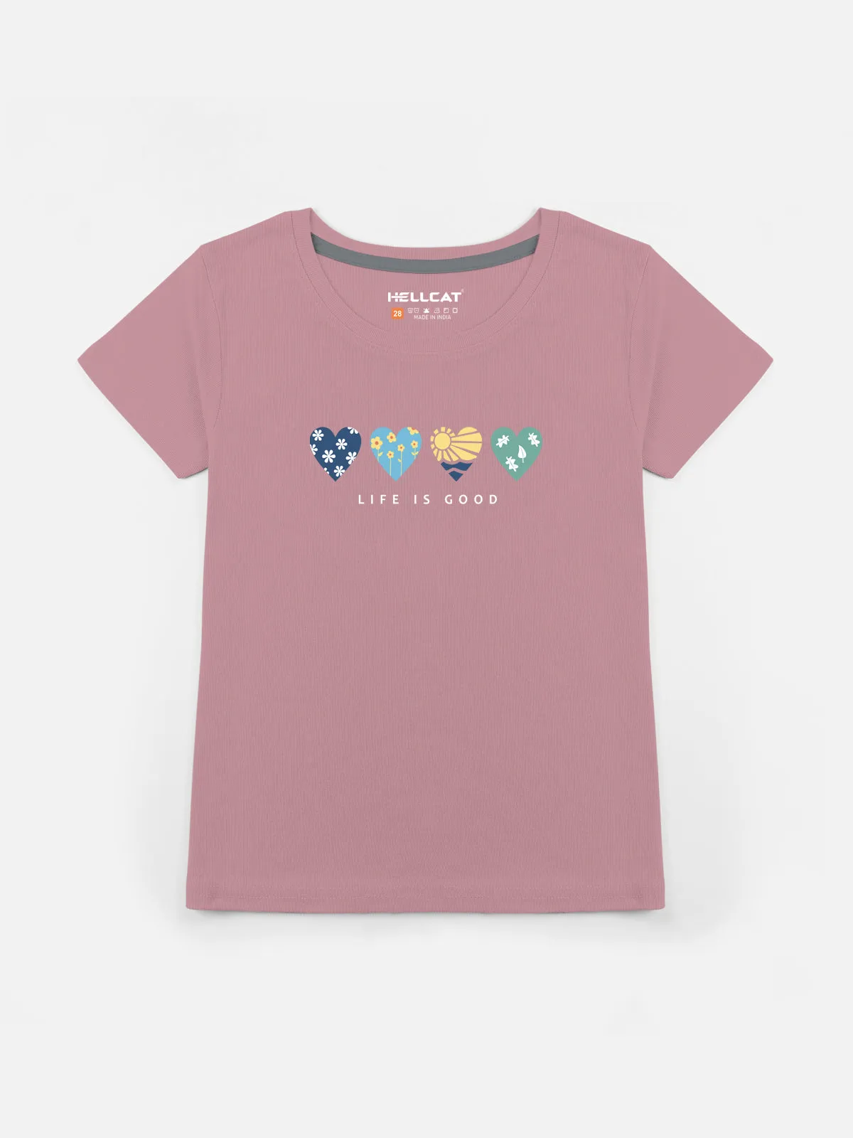 Shiny Printed Round Neck Short Sleeve T-shirts / Tops for Girls.