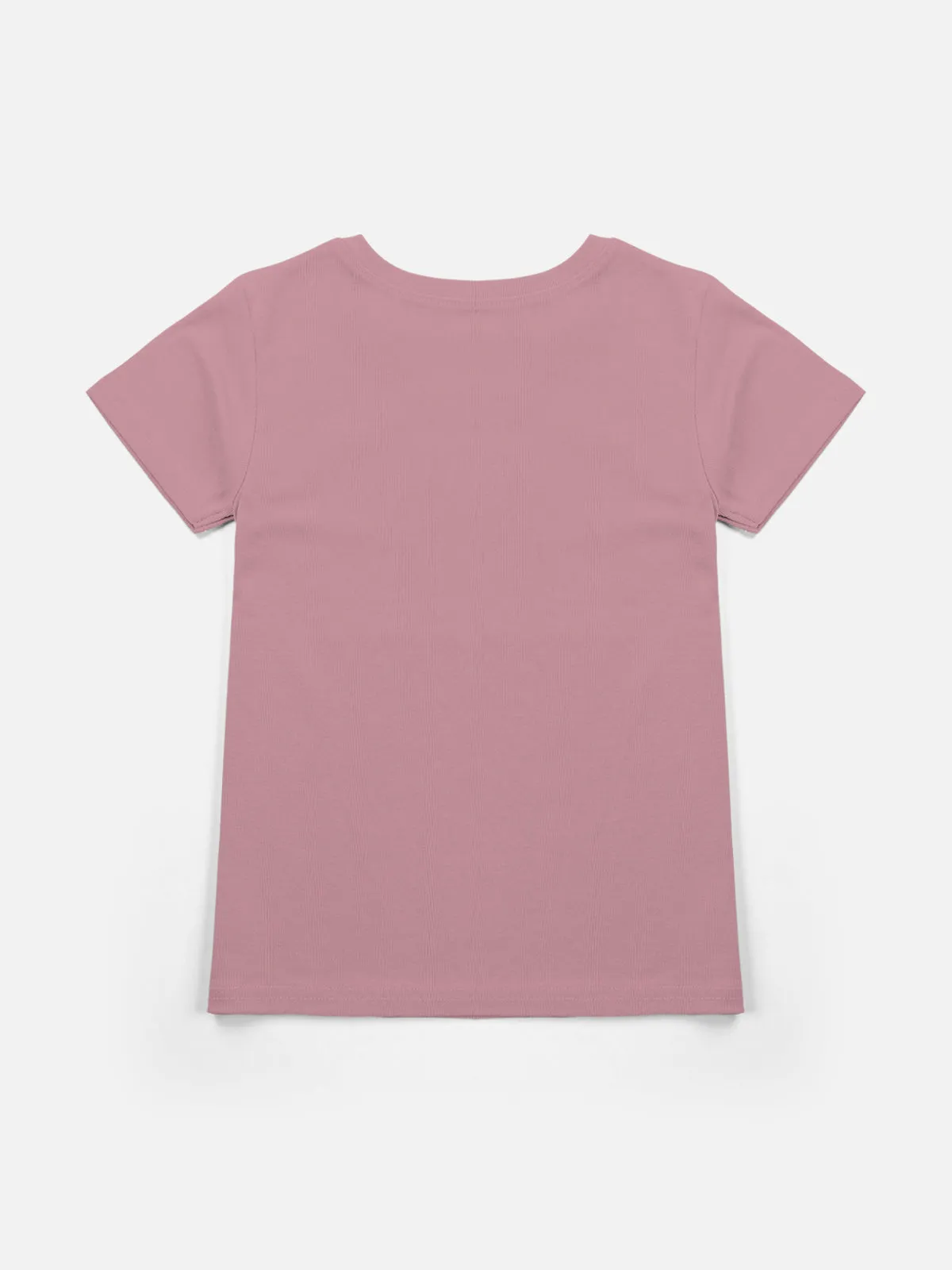 Shiny Printed Round Neck Short Sleeve T-shirts / Tops for Girls.