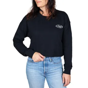 STEWART SURF OVAL WOMEN'S CROP CREWNECK SWEATSHIRT