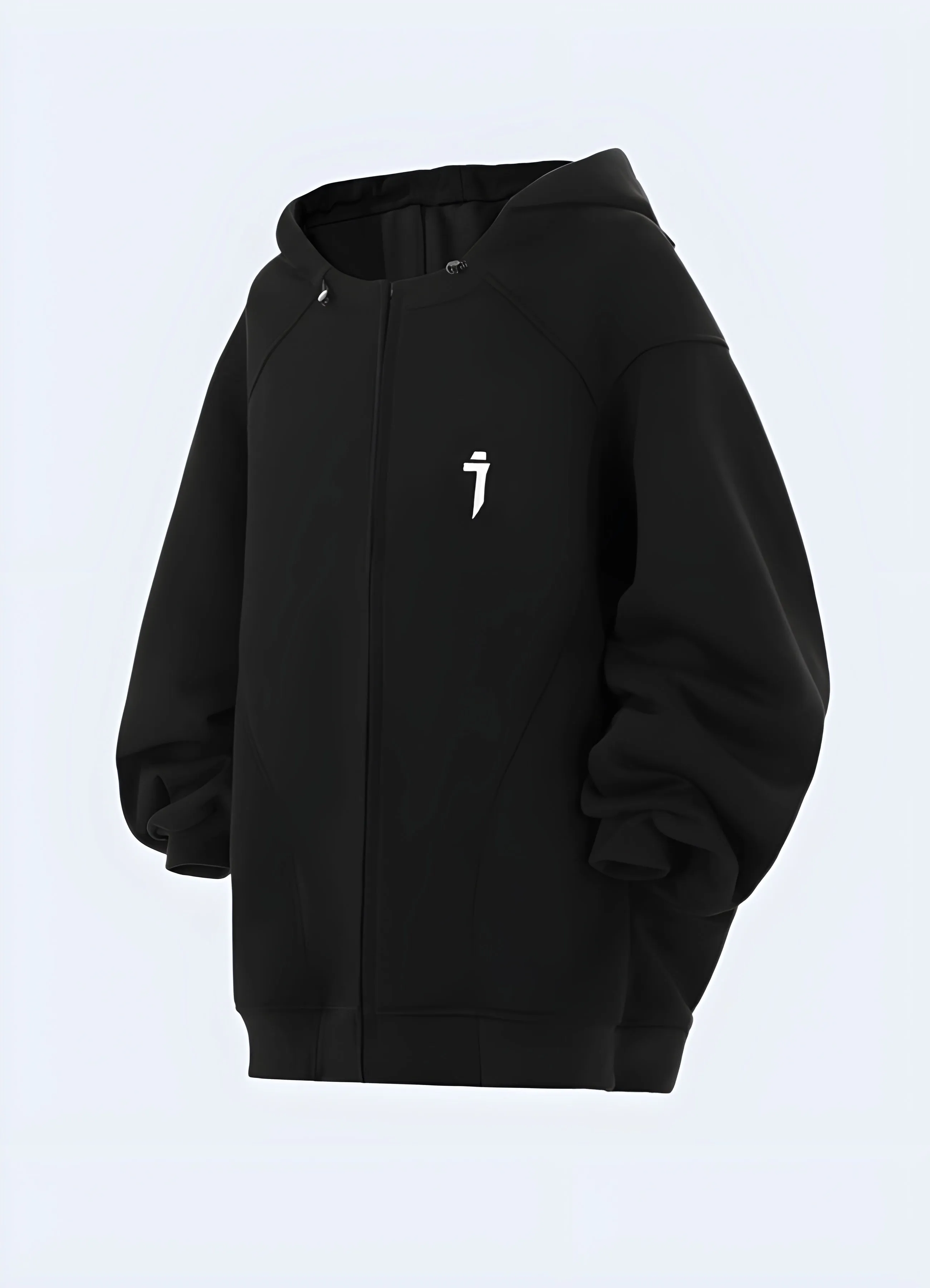 Streetwear Round Neck Unisex Zip-Up Hoodies