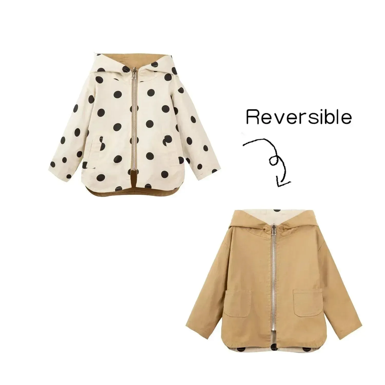 Stylish Polka Dot Kid's Jacket