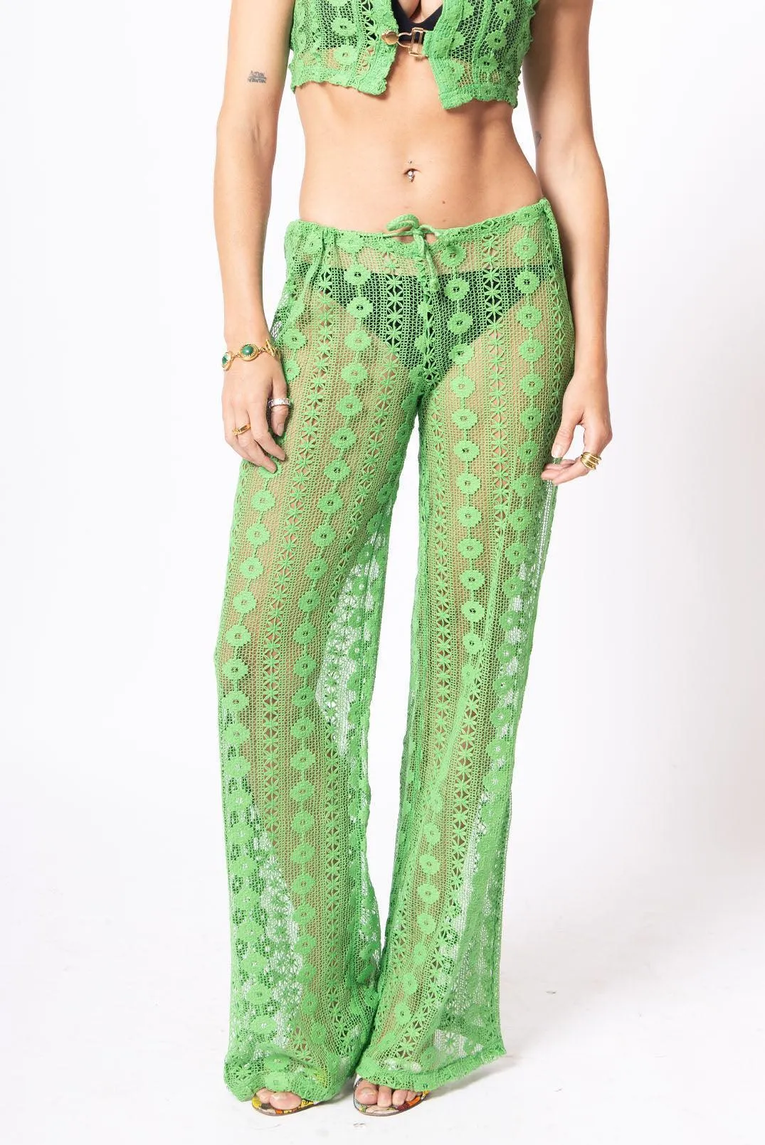 The Jagger Green 70s Lace Crochet Co-ord